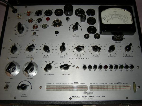 Hickok 752A Tube Tester Deck