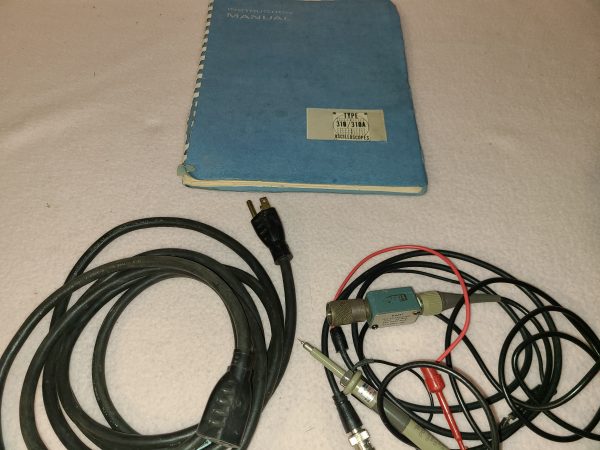 Tektronics 310A Oscilloscope manuals and cables