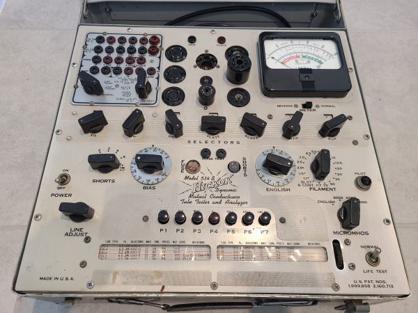 Hickok 534B tube tester front with new meter