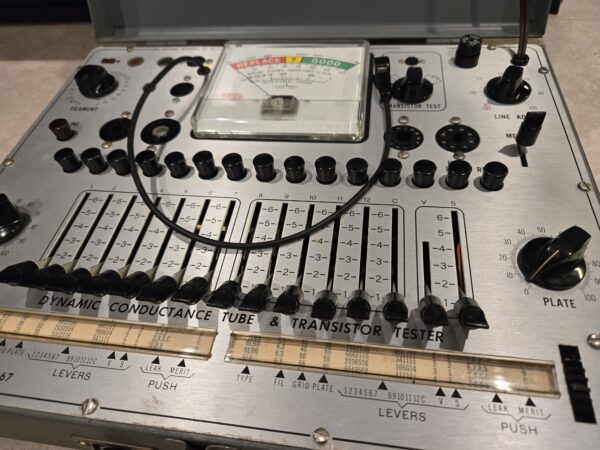 EICO 667 Tube Tester front with new grid lead
