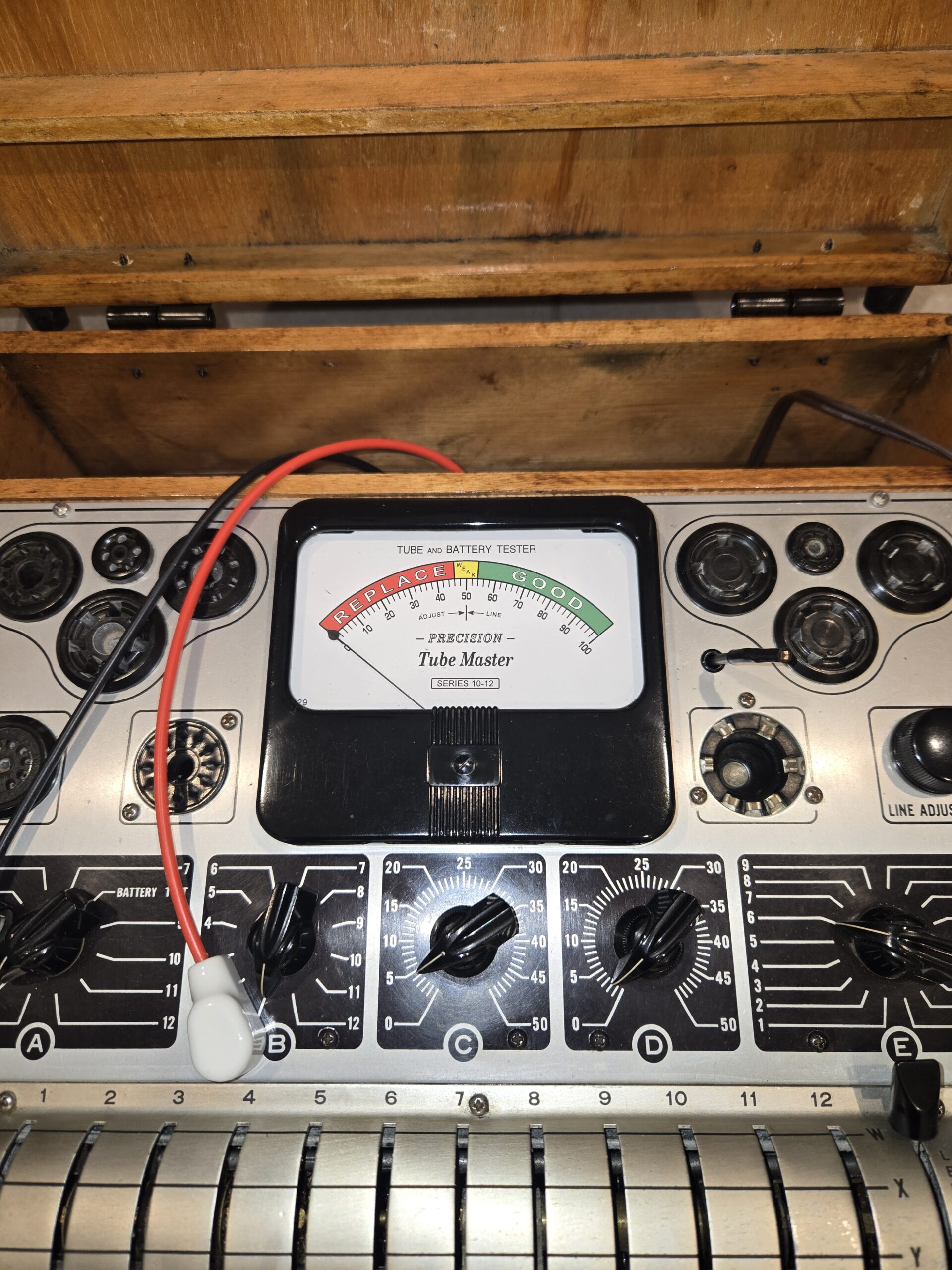 Restored and Calibrated Precision 10-12 Tube Tester with new meter.
