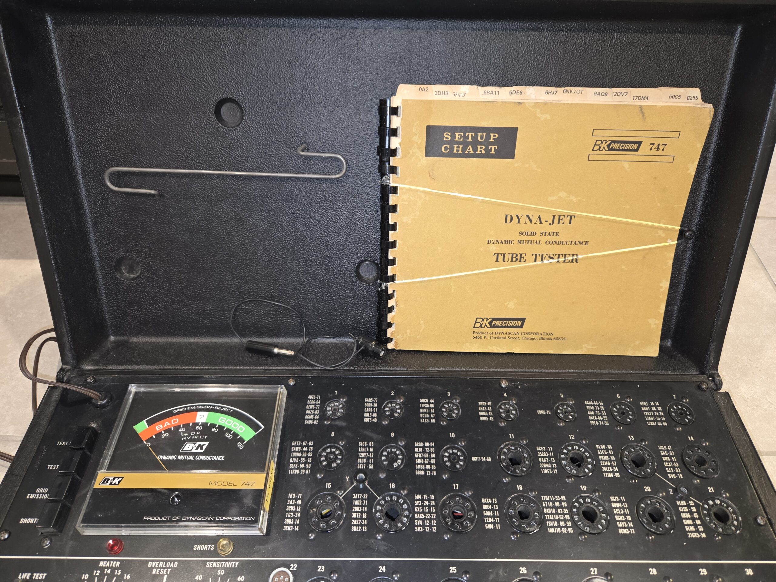 B&K 747B tube tester