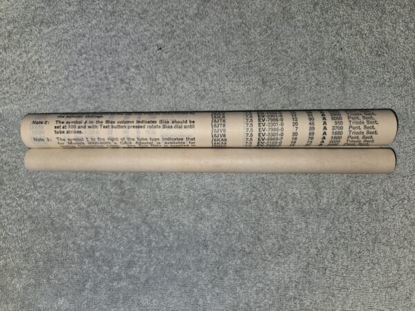 Hickok 6000/A and 6005 Roll Chart