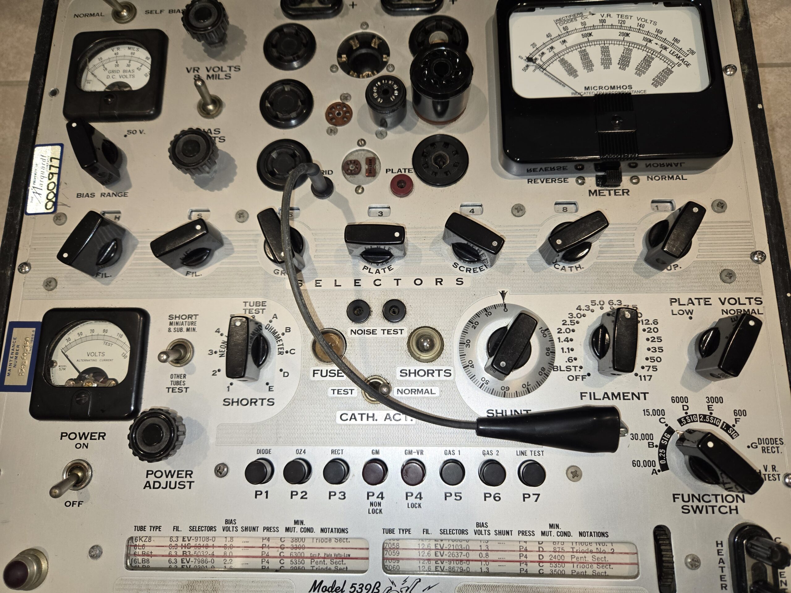 Hickok 539B Deck with New Meter