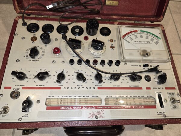 Hickok 600A deck of a well used tube tester