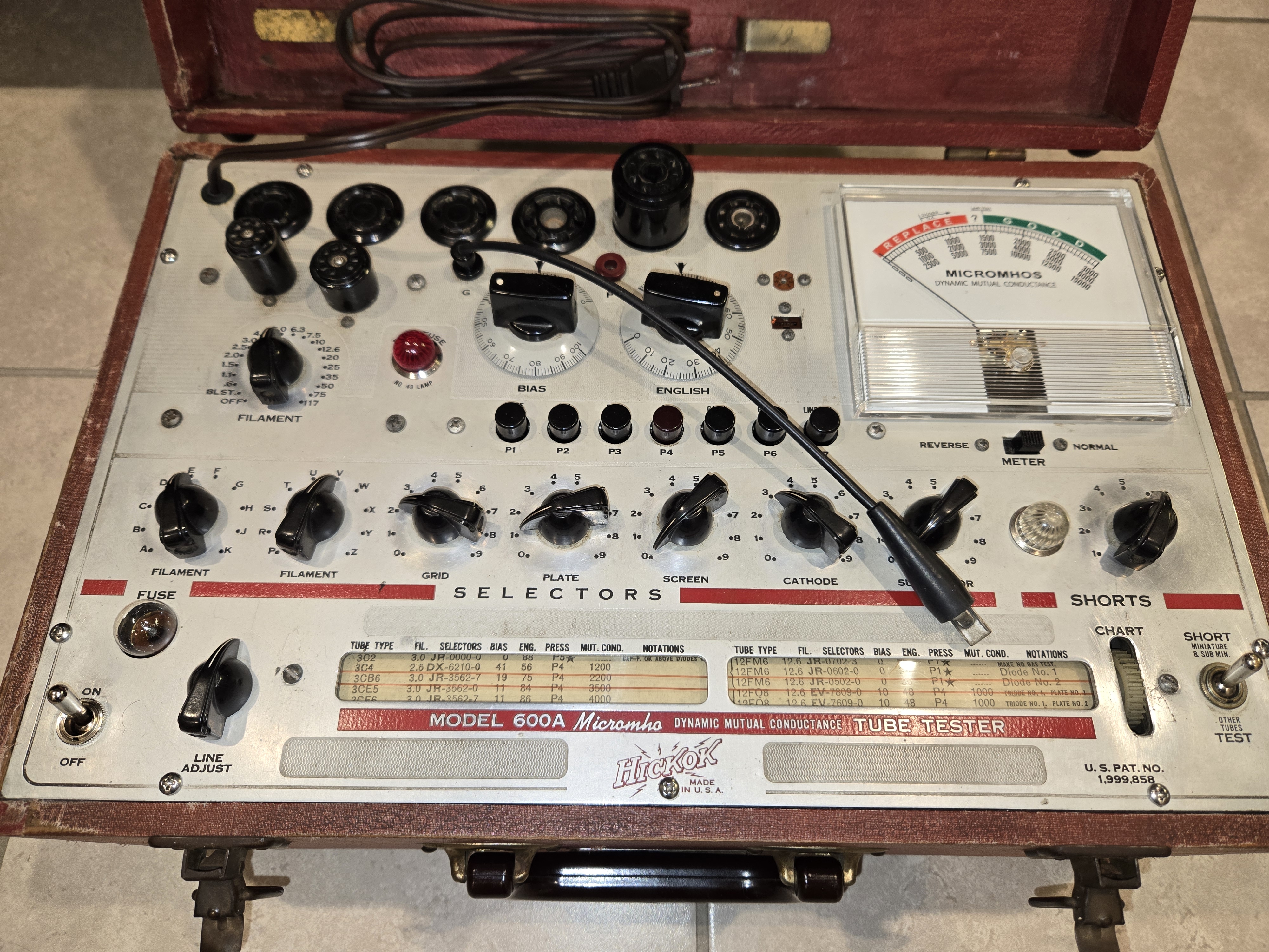 Hickok 600A well worn deck